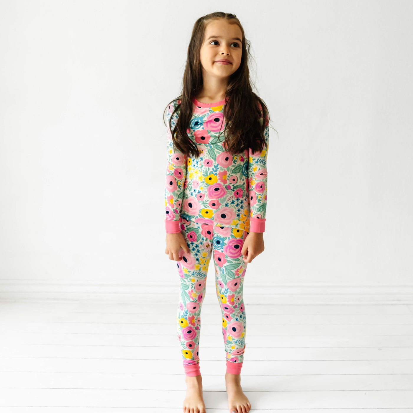 LS/P PJ Set - Secret Garden Two-Piece Bamboo Viscose Pajama Set