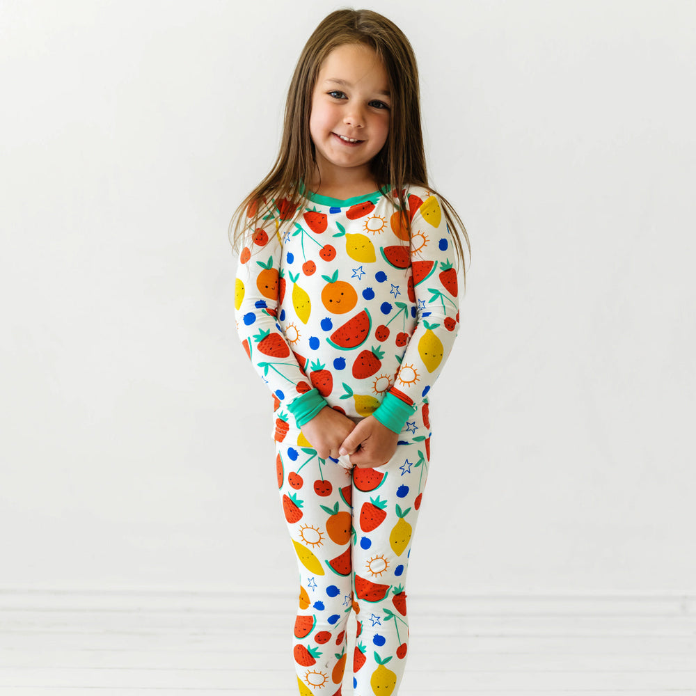 Click to see full screen - LS/P PJ Set - Squeeze The Day Two-Piece Pajama Set