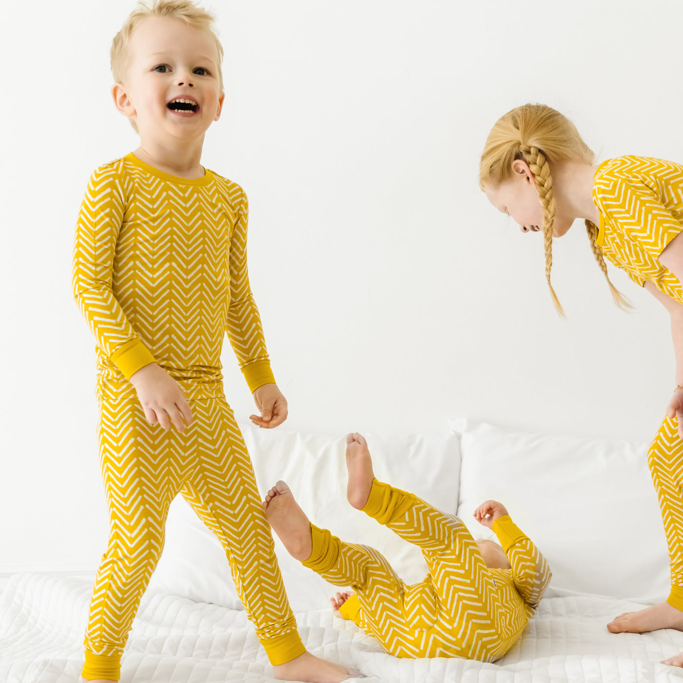 Sunny Chevron TwoPiece Bamboo Viscose Pajama Set Little Sleepies