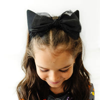 Luxe Bow Cat Tulle - Cat Ears Luxe Bow Headband