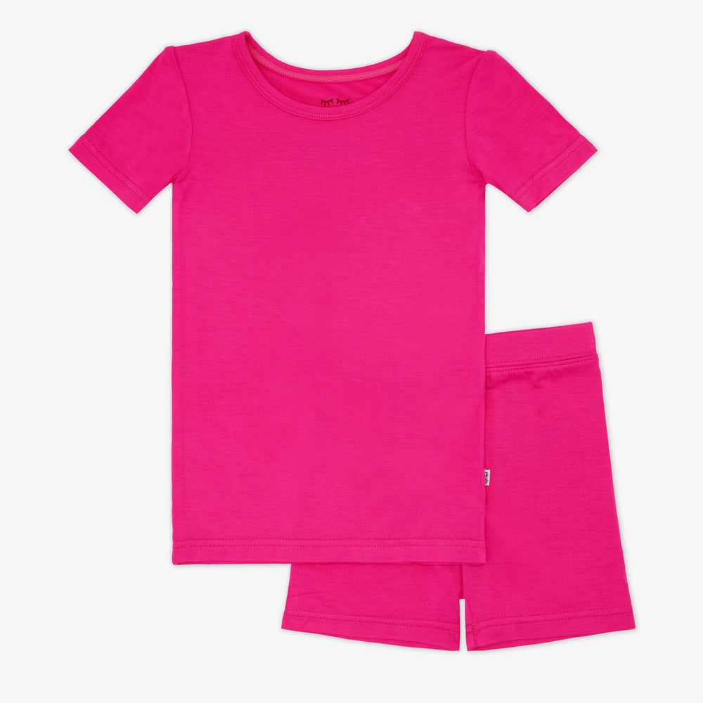 Mighty Magenta Two-Piece Short Sleeve & Shorts Pajama Set