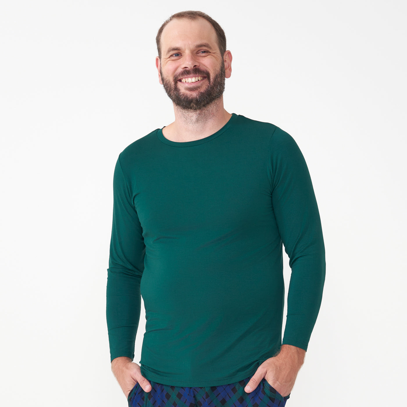 Men's LS PJ Tops - Emerald Men's Pajama Top