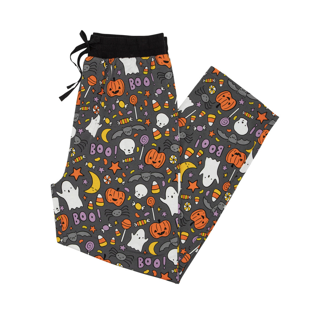 Kids Halloween Pajamas Set Yellow Top w/ Black Cat Gray Pants Witch Size M  8