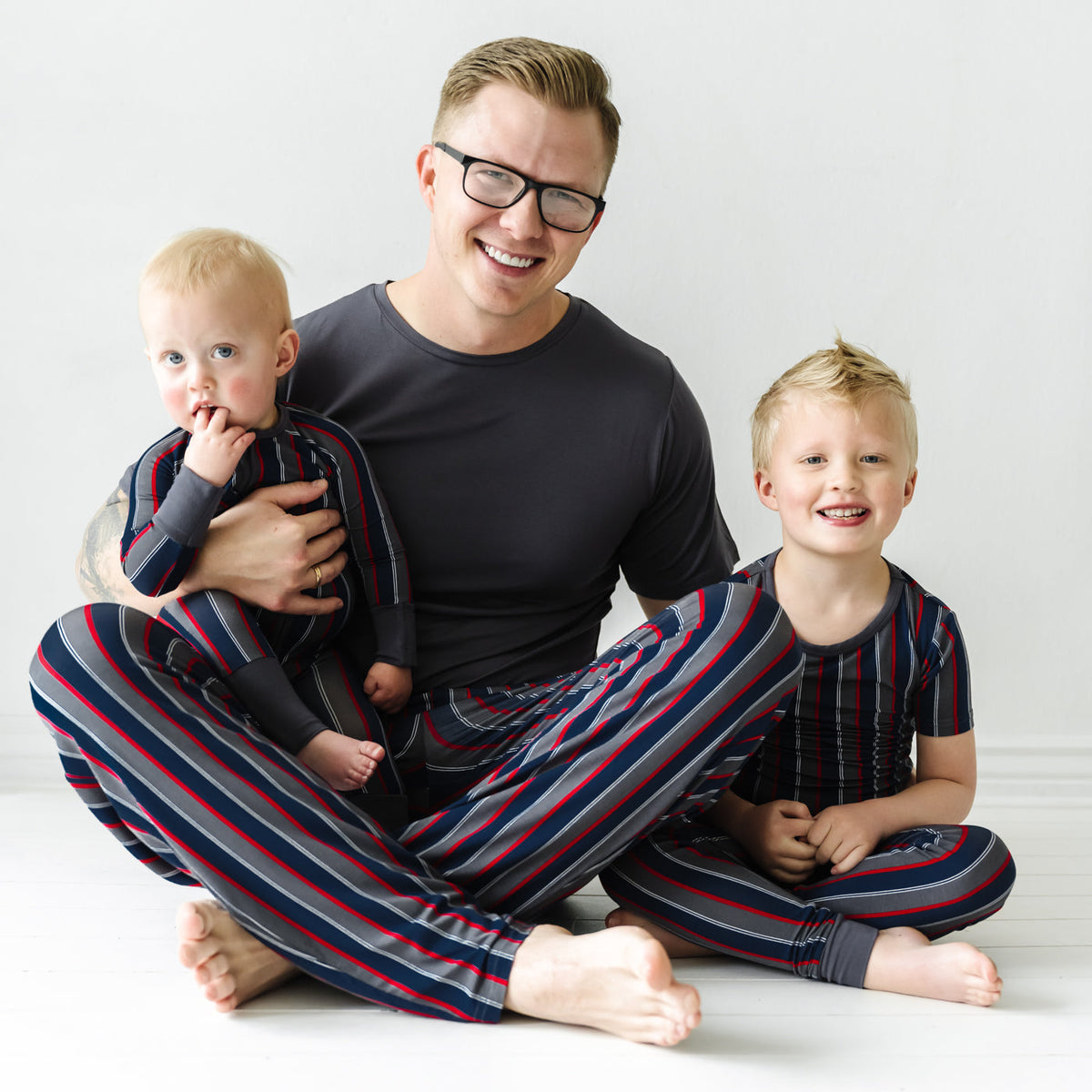 Suited Stripe Men's Bamboo Viscose Pajama Pants - Little Sleepies
