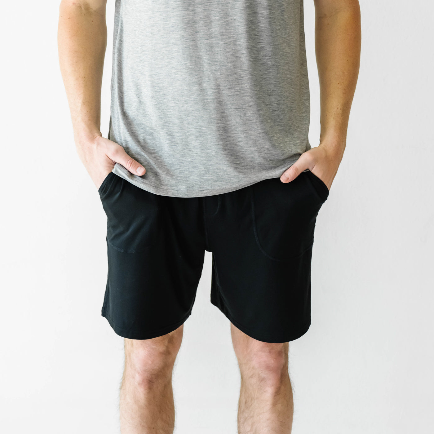 Classic Black Pyjama Shorts By Sheepers