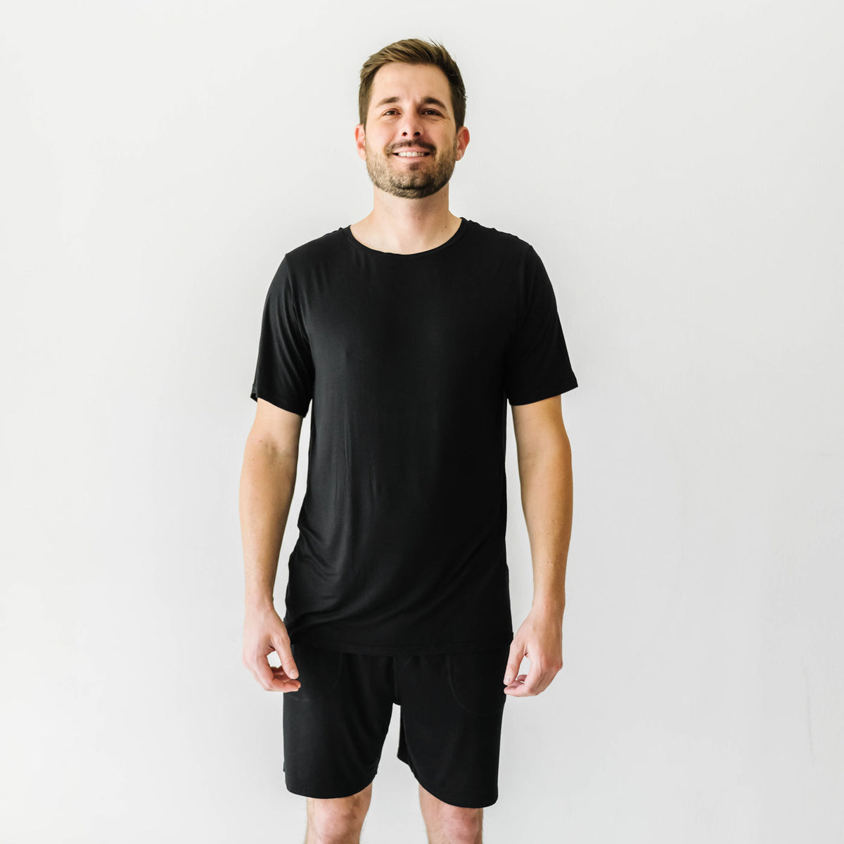 Men's PJ Shorts - Black Men's Bamboo Viscose Pajama Shorts