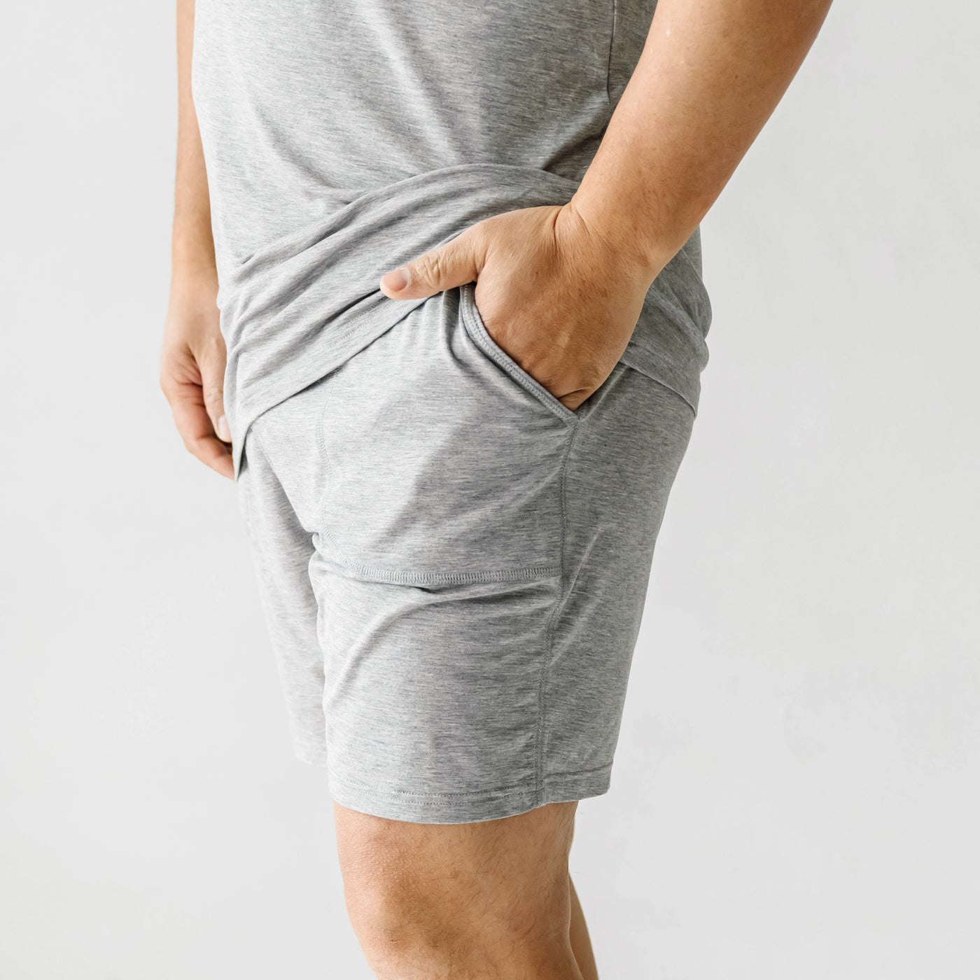 Men's PJ Shorts - Heather Gray Men's Bamboo Viscose Pajama Shorts