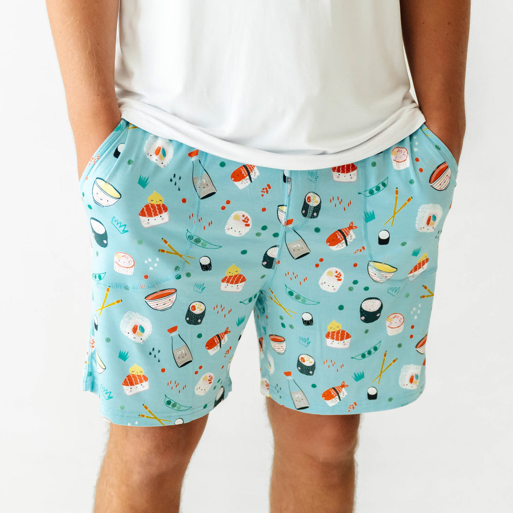 Men's PJ Shorts - Sushi Men's Bamboo Viscose Pajama Shorts
