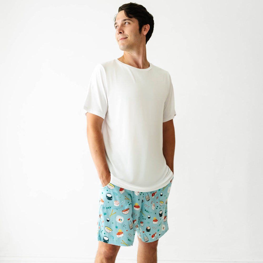 Men's PJ Shorts - Sushi Men's Bamboo Viscose Pajama Shorts