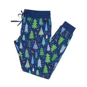 Flat lay image of Blue Merry and Bright women's pajama bottoms