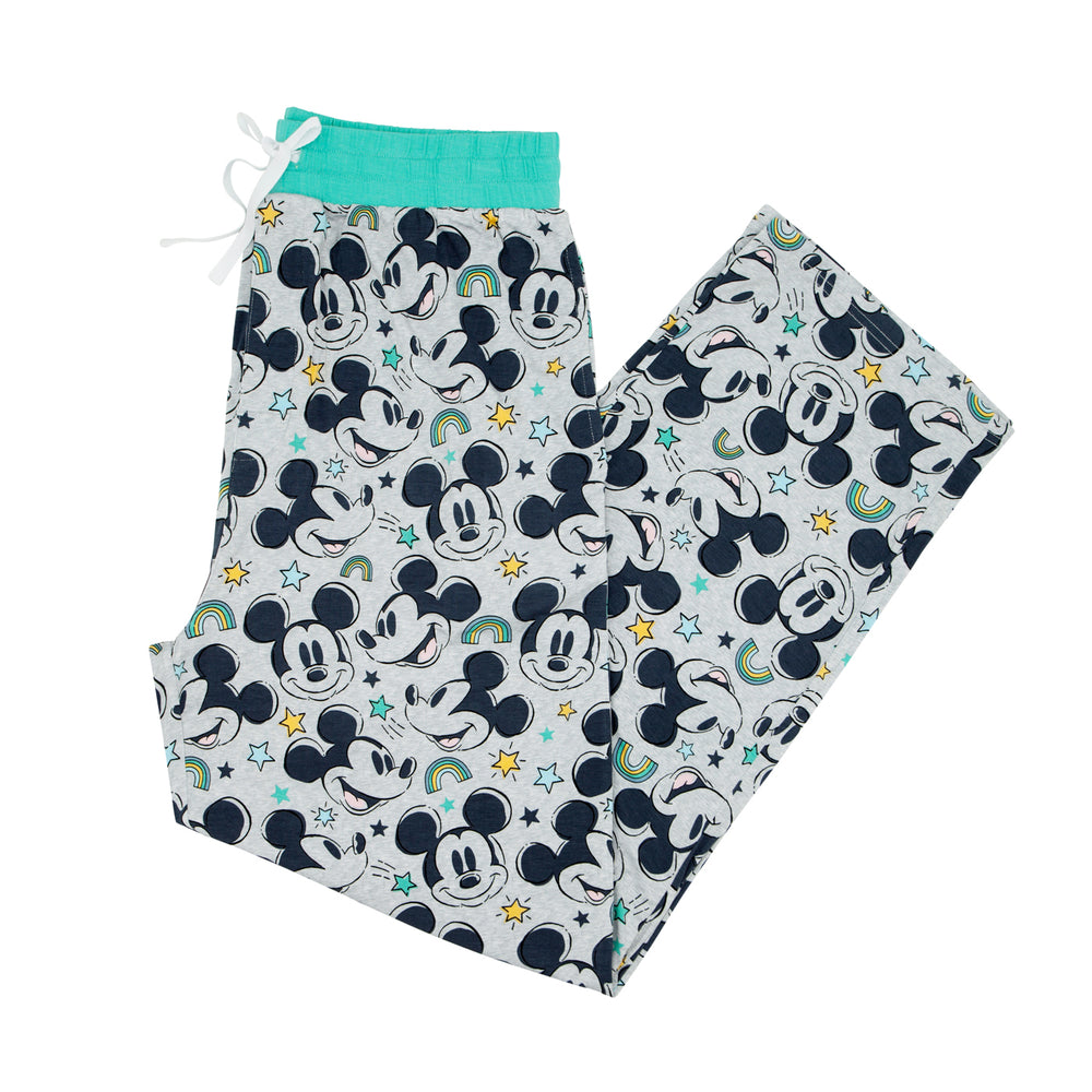 Click to see full screen - Flat lay image of Mickey Forever printed men's pajama pants