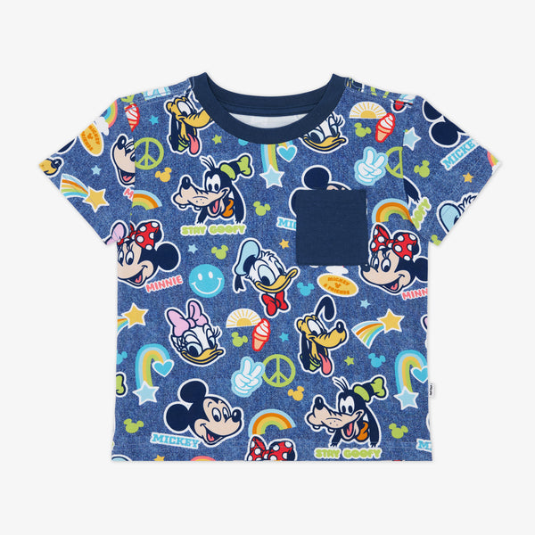 Flat lay of the Disney Mickey's Clubhouse Relaxed Pocket Tee