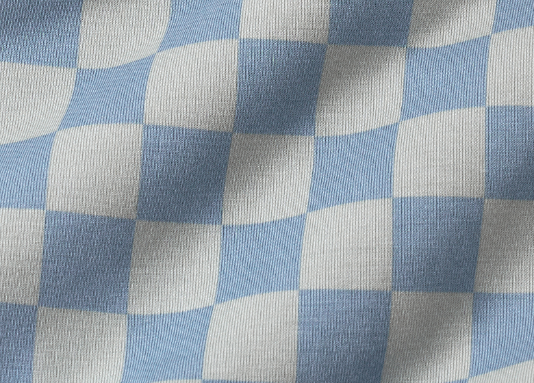 Dusk Blue Checks fabric
