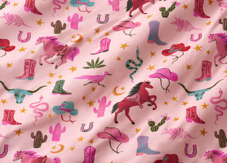 Close up of Rancher Roundup print