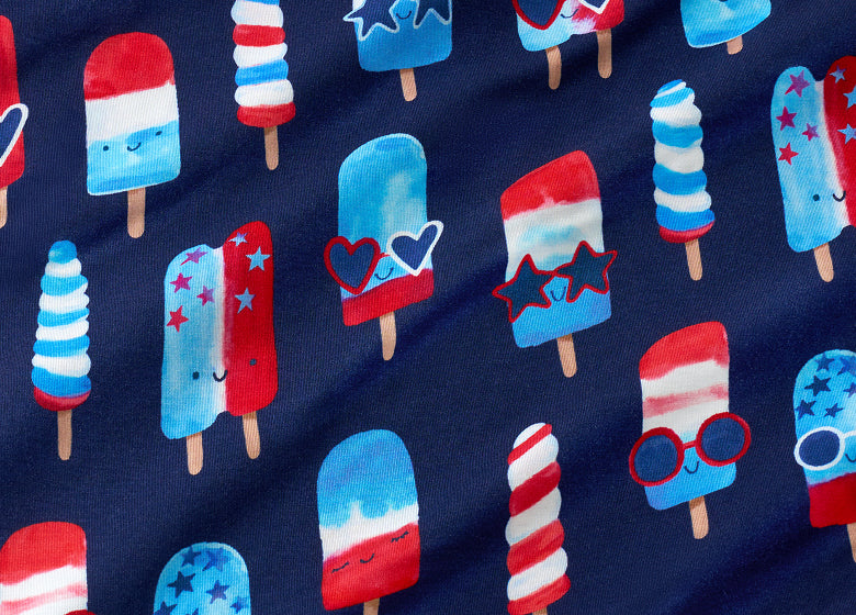 Close up of the sparkle treats print fabric