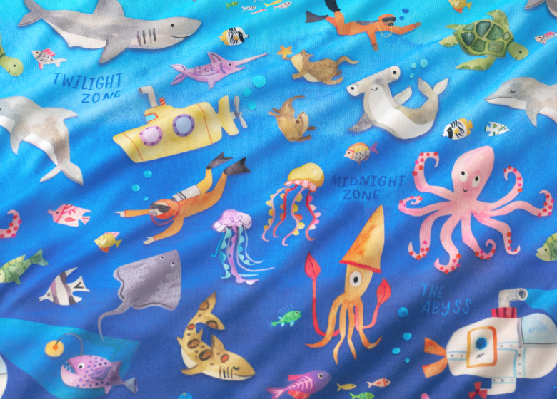 Close up of the Underwater Discovery fabric