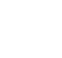 Illustration of two white stars next to a white crescent moon