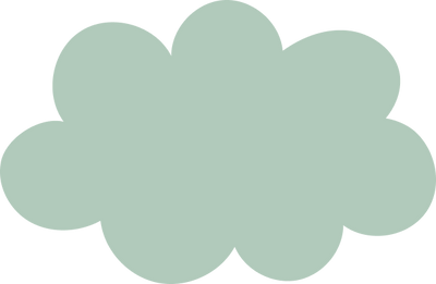 A fluffy light green cloud