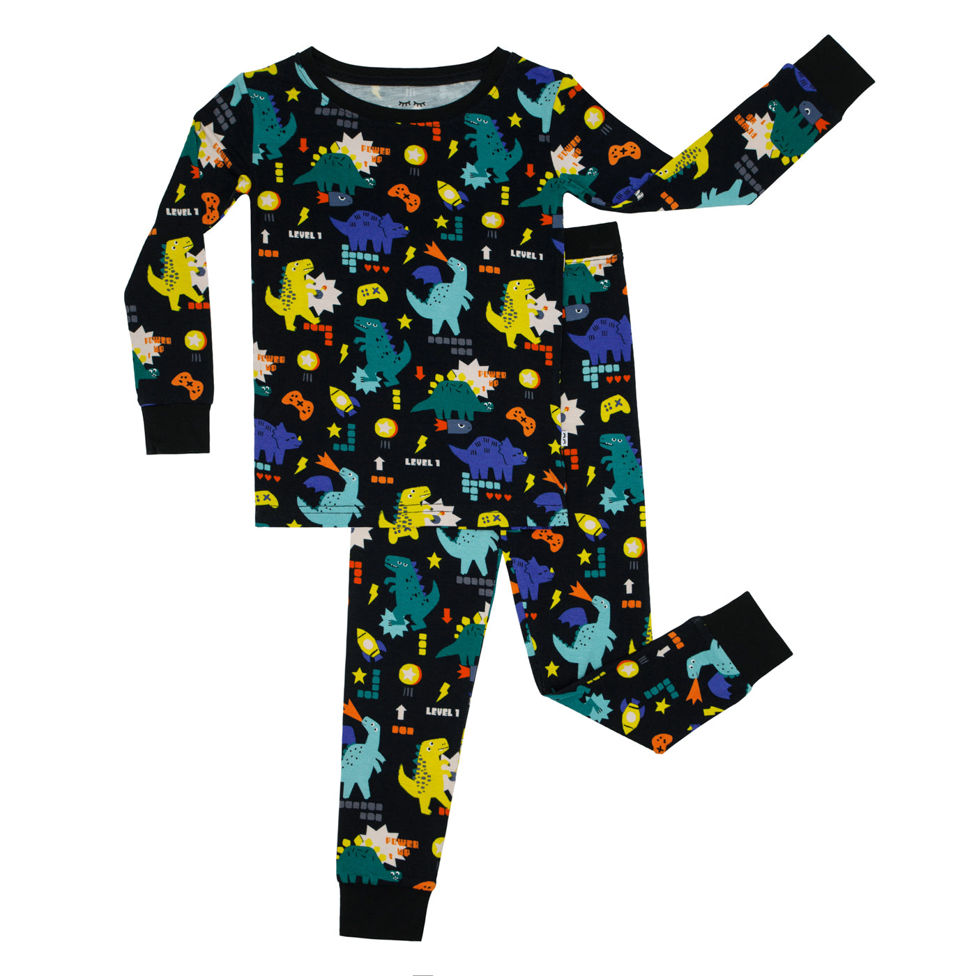 Next Level Dinos Two-Piece Pajama Set - Little Sleepies
