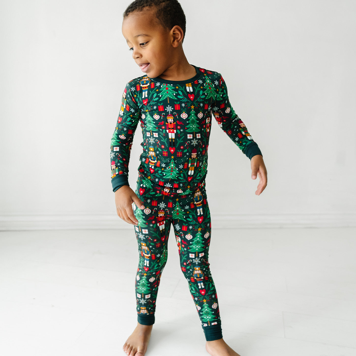 Alternate image of a child wearing a Night at the Nutcracker two piece pajama set