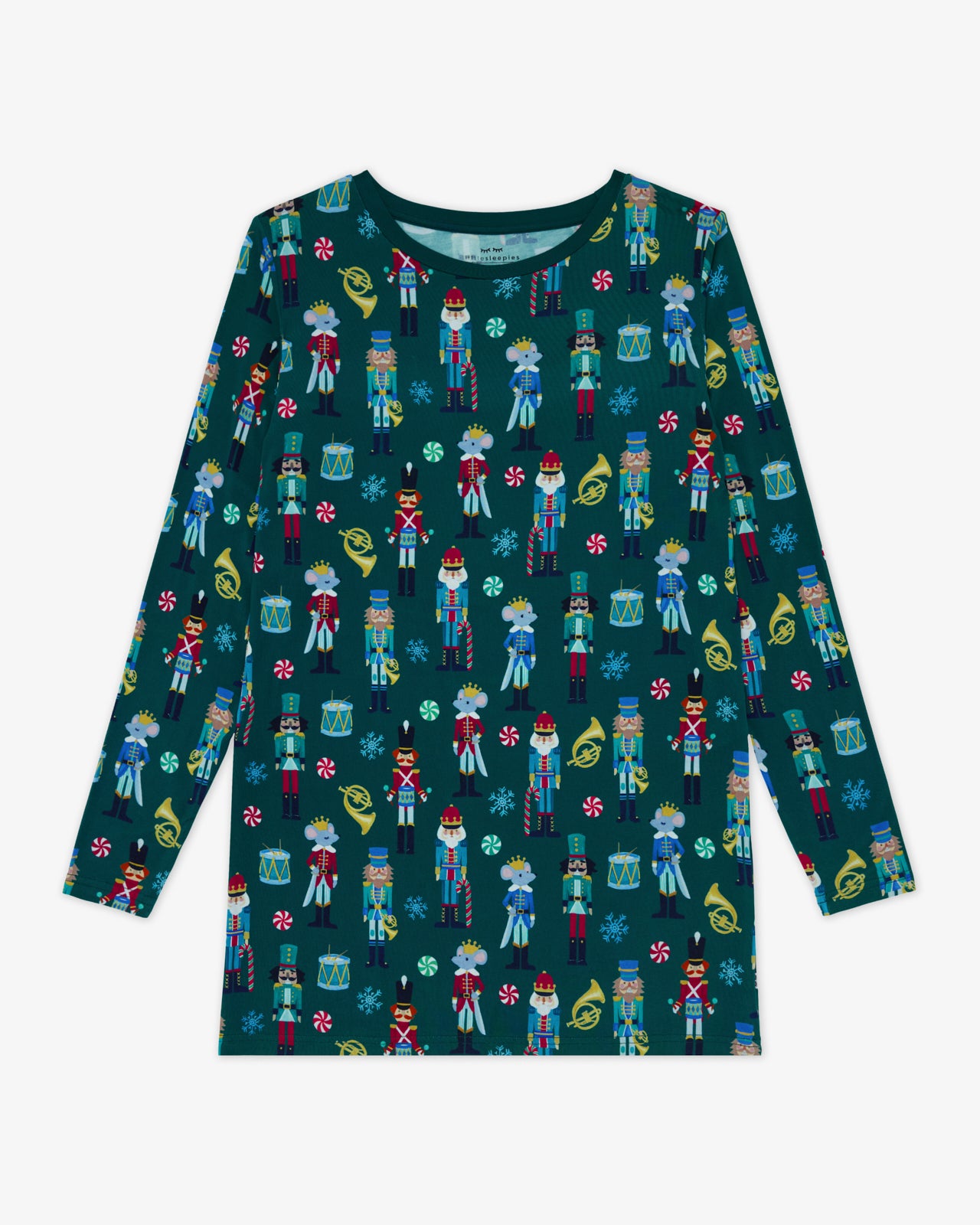 Flat lay of the Nutcracker March Men's Long Sleeve Pajama Top