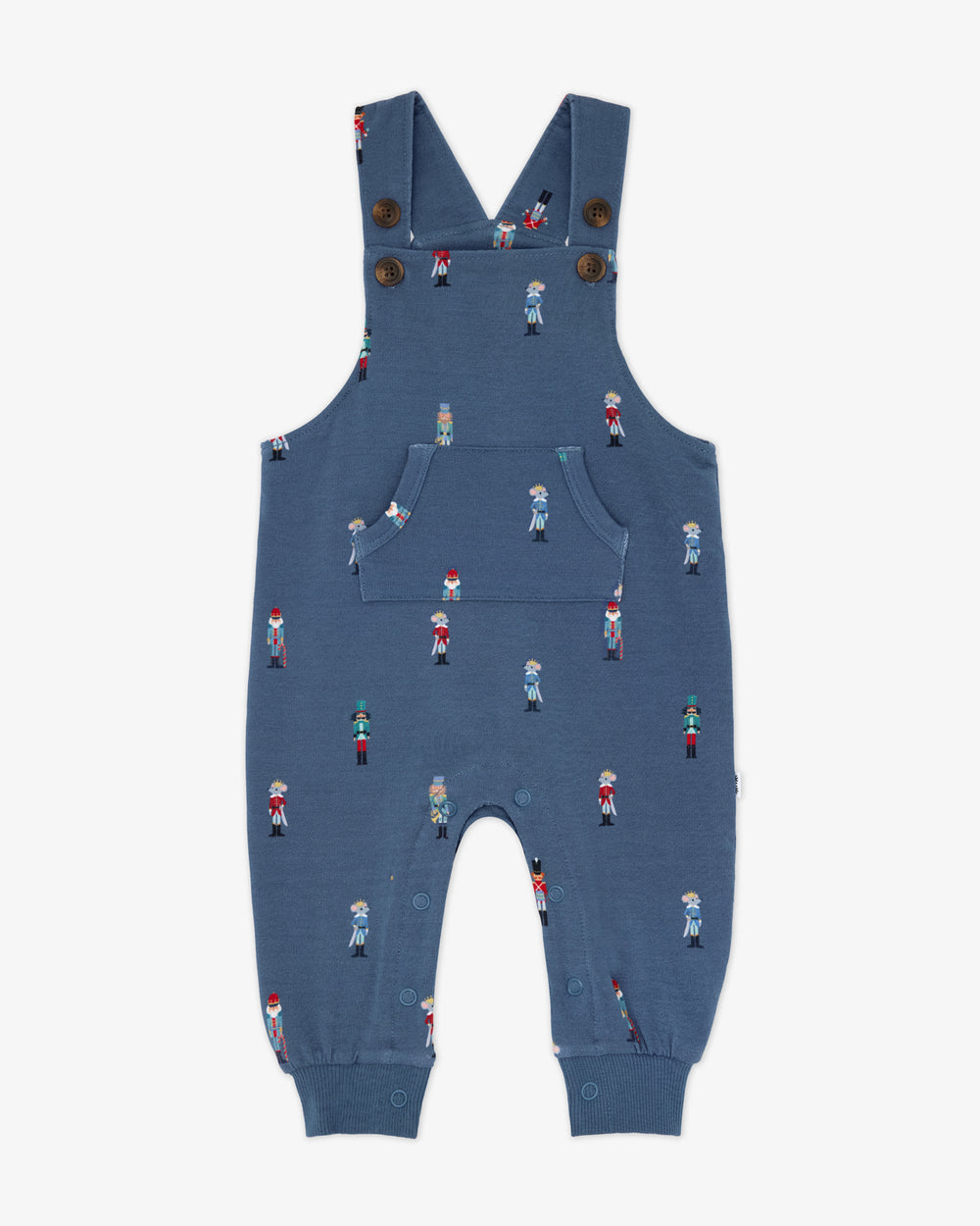 Flat lay of the Nutcracker March Overall Romper