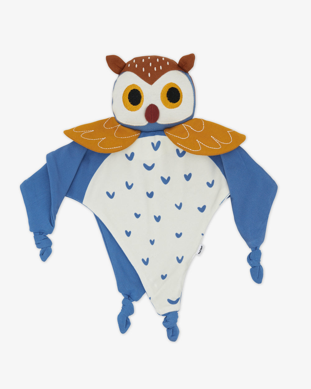 Flat lay of the Echo the Owl Sleepyhead Lovey