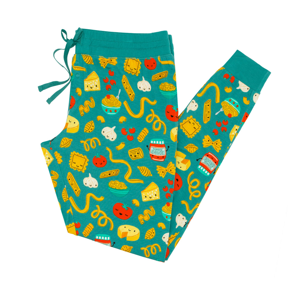 Click to see full screen - Flat lay image of Pasta Party women's pajama pants