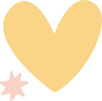 Large yellow heart with a small pink star