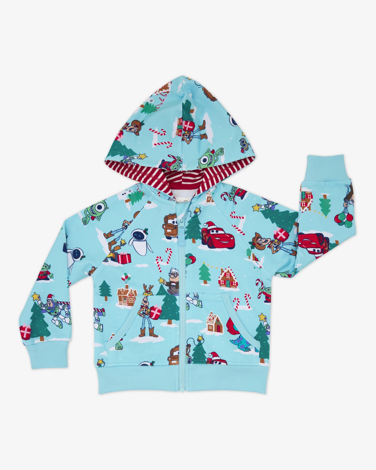 Flat lay of the Disney & Pixar Christmas Village Zip Hoodie