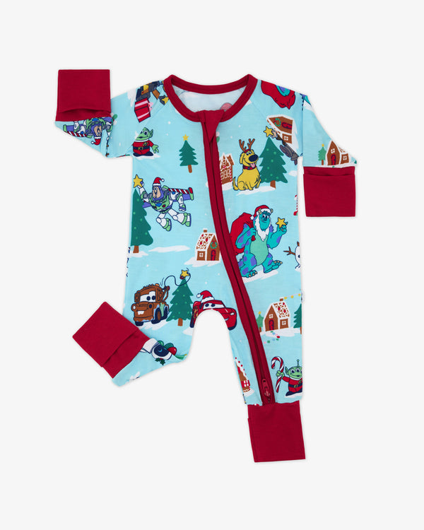 Flat lay of the Disney & Pixar Christmas Village Zippy