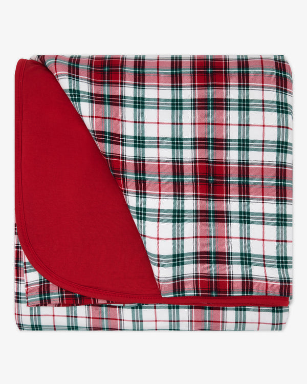 Flat lay of the Holly Plaid Oversized Cloud Blanket®