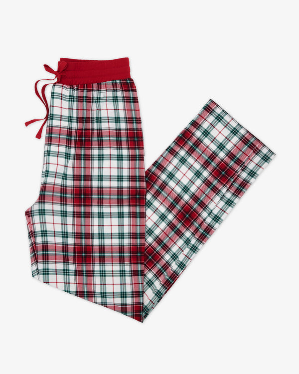 Flat lay of the Holly Plaid Men's Pajama Pants