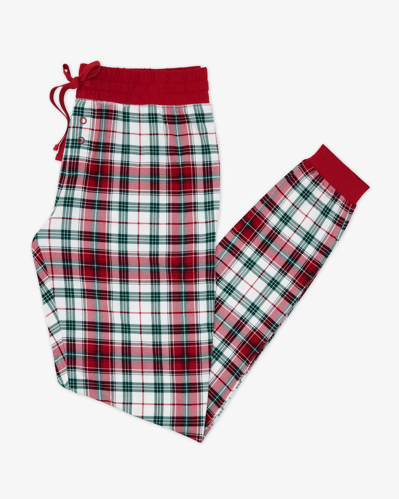 Flat lay of the Holly Plaid Women's Pajama Pants