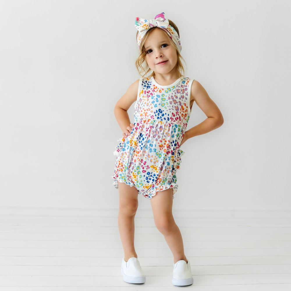 Play Bubble - Rainbow Leopard Bubble Romper