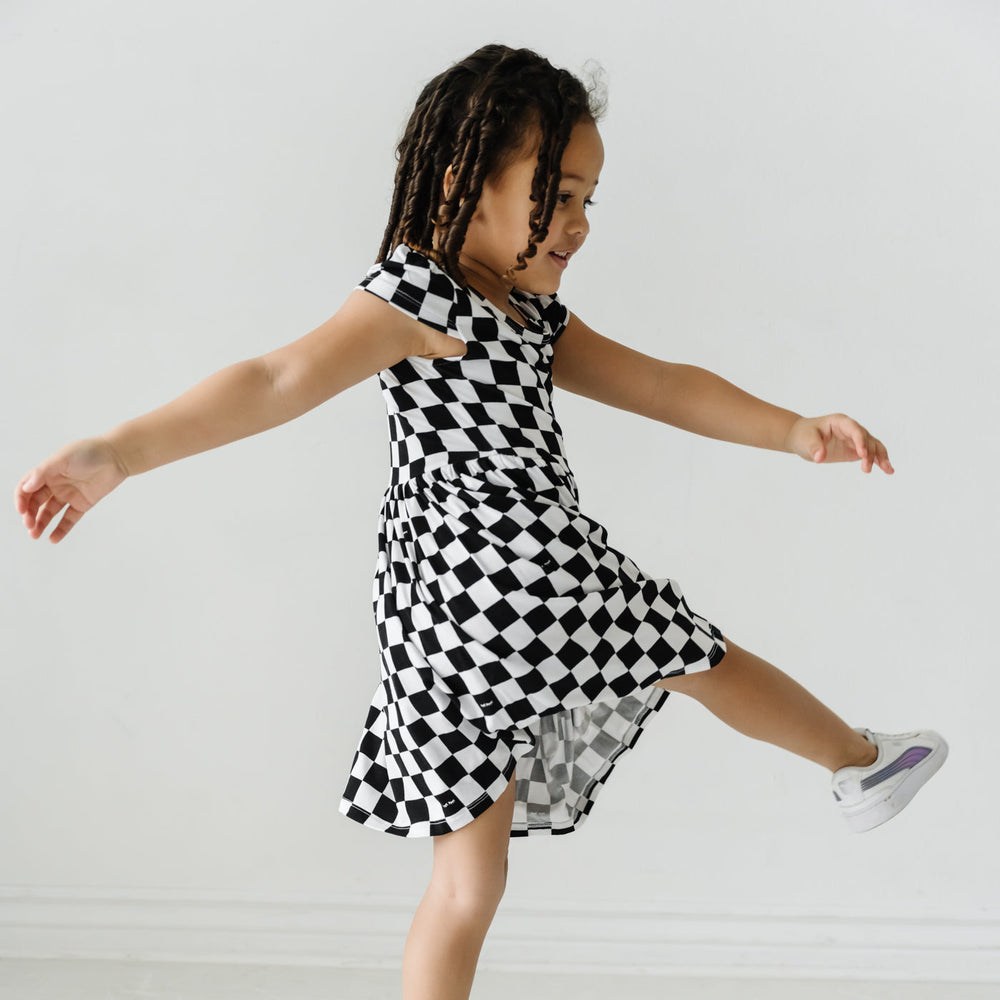 Click to see full screen - Play Dress Skater - Cool Checks Cap Sleeve Skater Dress