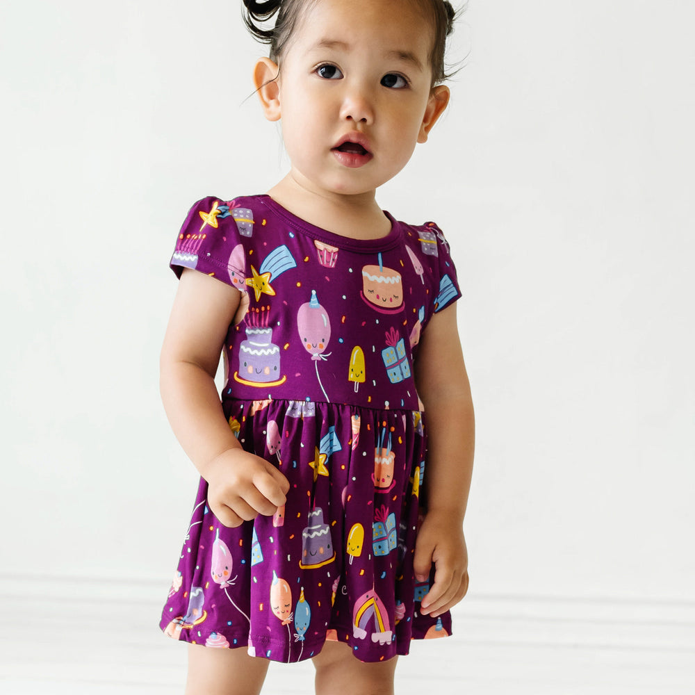 Click to see full screen - Play Dress W/B Twirl - Purple Birthday Wishes Twirl Dress With Bodysuit
