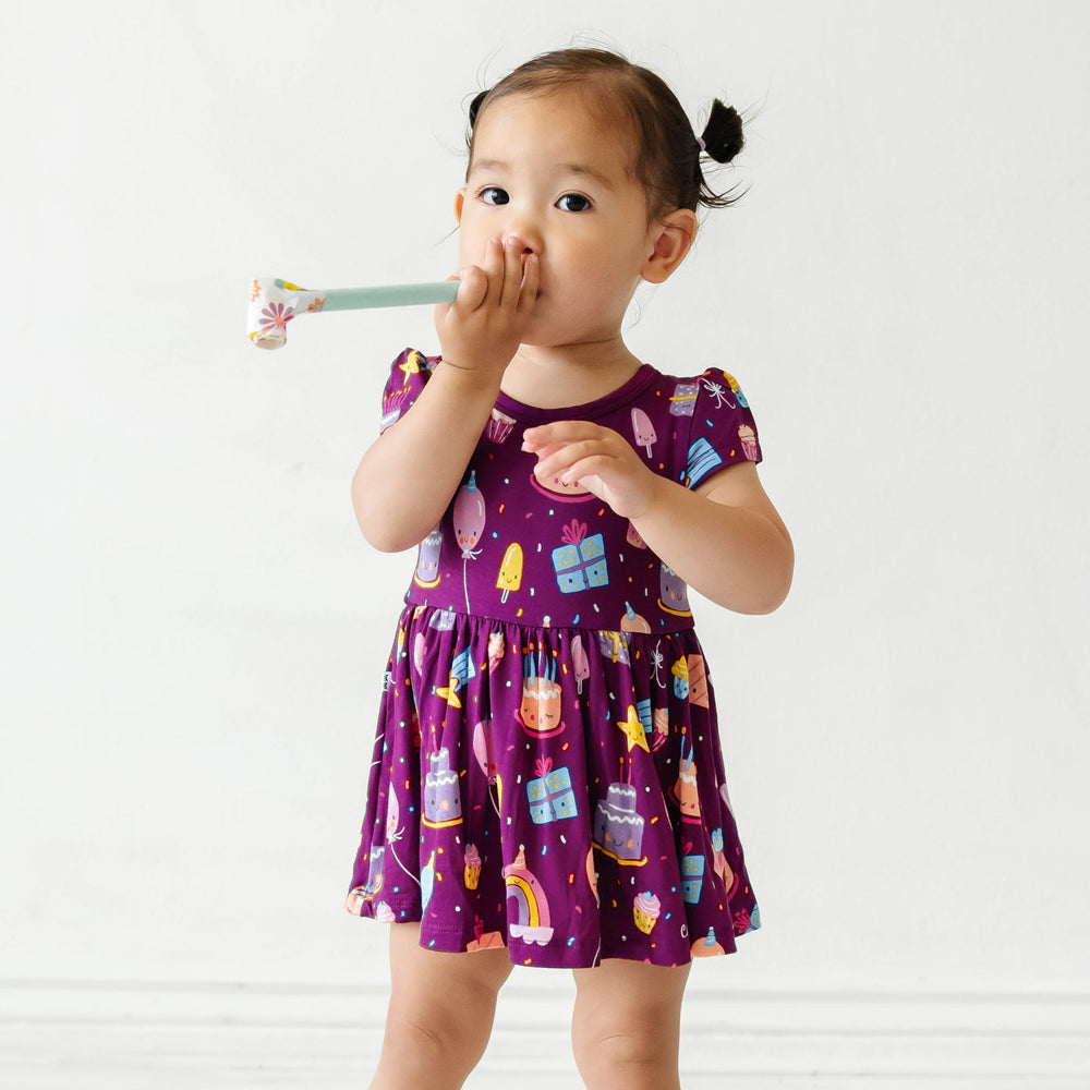 Play Dress W/B Twirl - Purple Birthday Wishes Twirl Dress With Bodysuit
