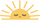 A happy smiling yellow sun resting with its eyes closed