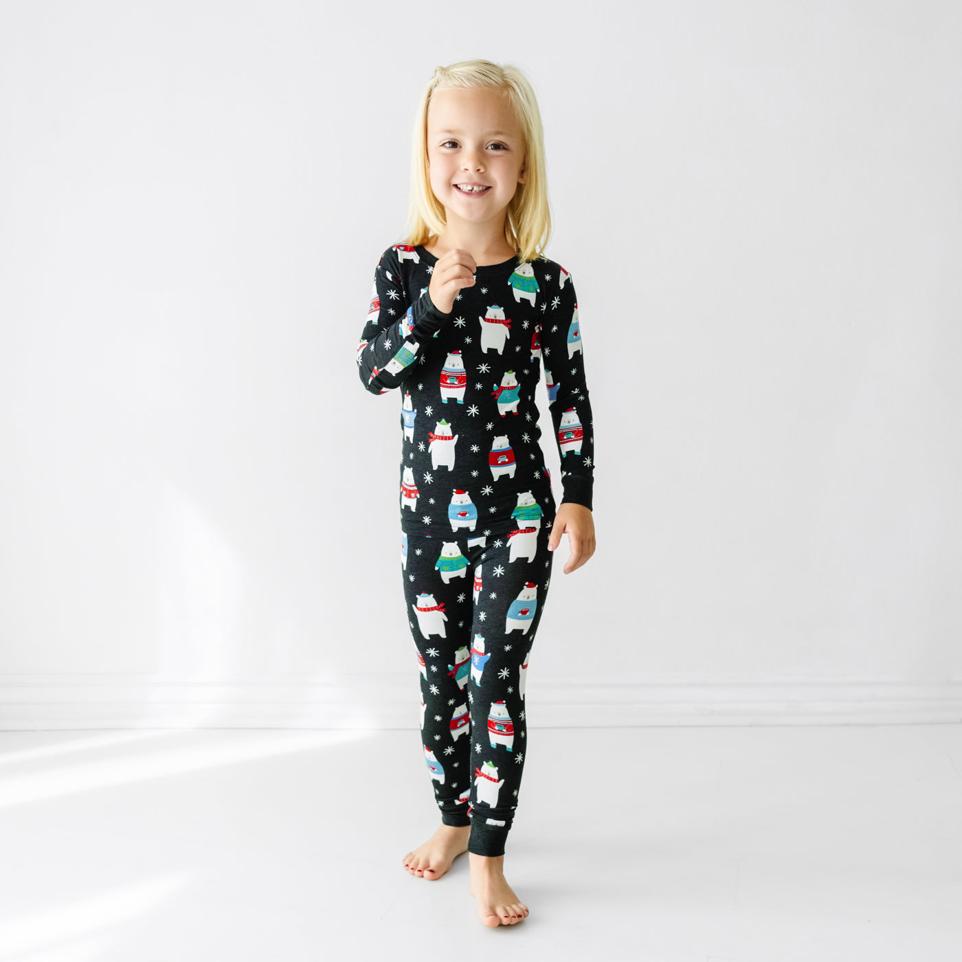 Polar Bear Pals Two-Piece Pajama Set - Little Sleepies