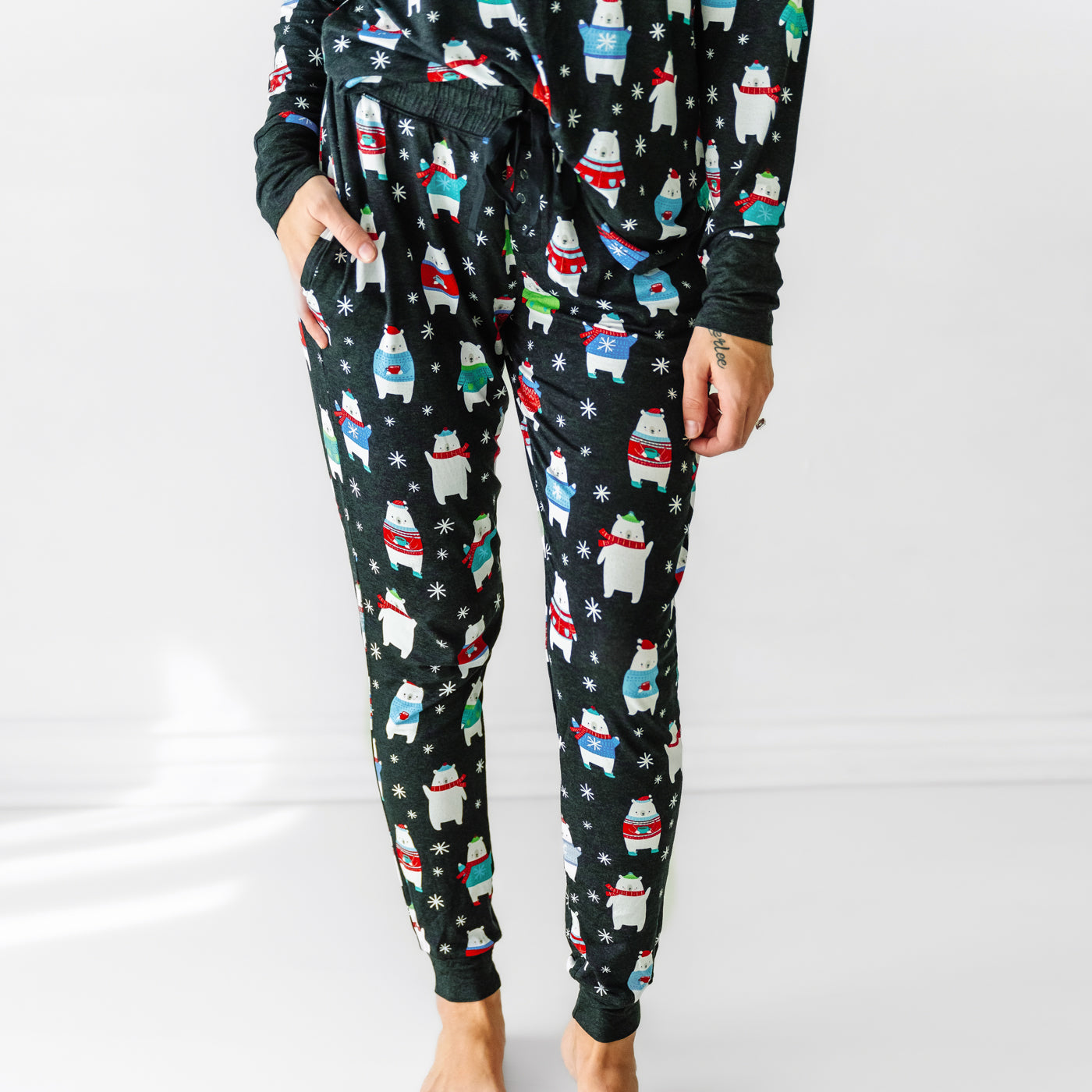 Teddy Bear Graphic Pajama Pants
