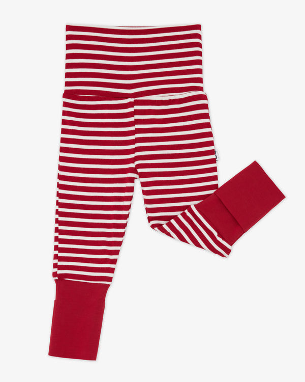 Flat lay of the Candy Cane Stripe Fold-Over Legging