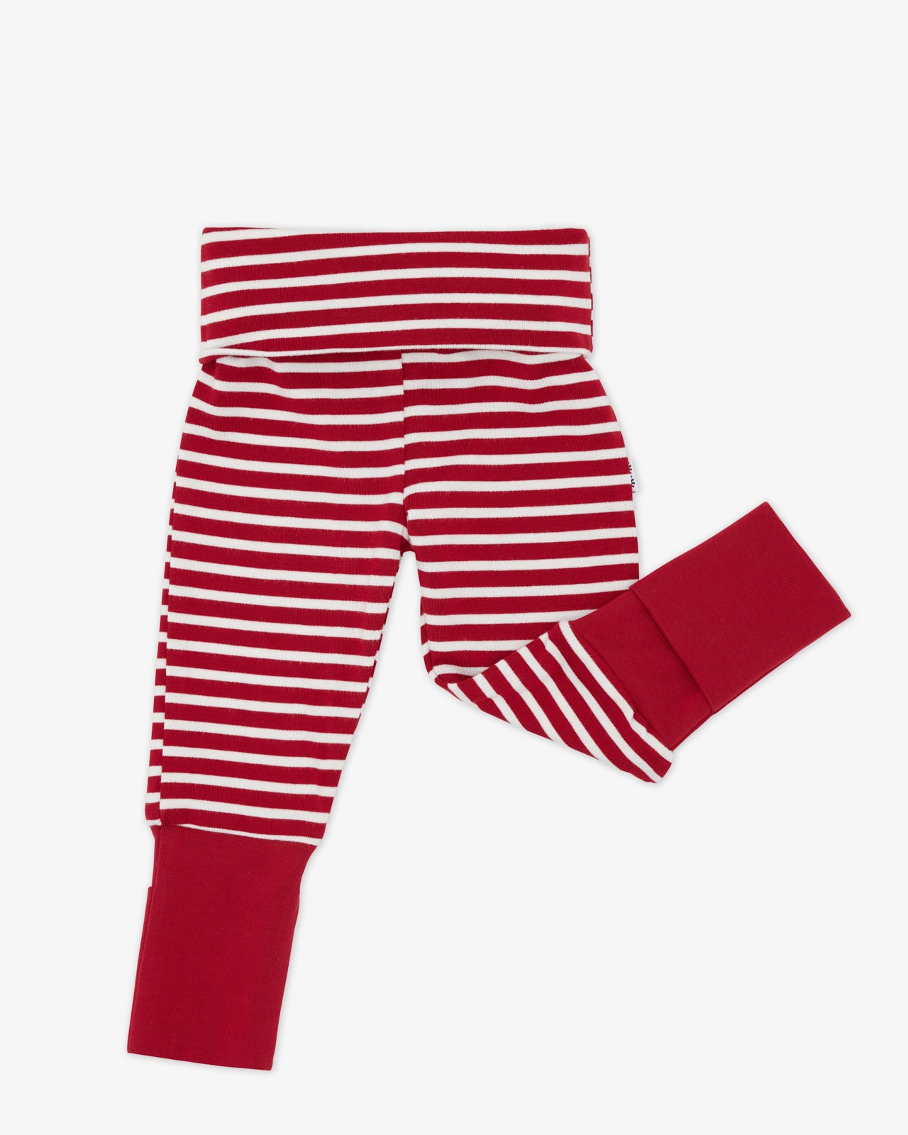 Alternate flat lay of the Candy Cane Stripe Fold-Over Legging