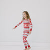 Video of children wearing Festive Fair Isle Two-Piece Pajama Sets