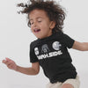 Video of children wearing a Dark Side graphic tee and coordinating Play bottoms