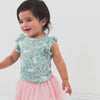 Video of a child wearing a Bunny Blossom flutter tee and coordinating tutu skort