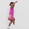 Video of children wearing a Rogue Pink Flutter Tee and coordinating Play bottoms