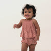 Video of children wearing a Desert Leopard smocked top with shorty bloomer
