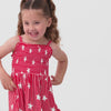 Video of a child wearing a Stripes & Sparkles tank smocked dress