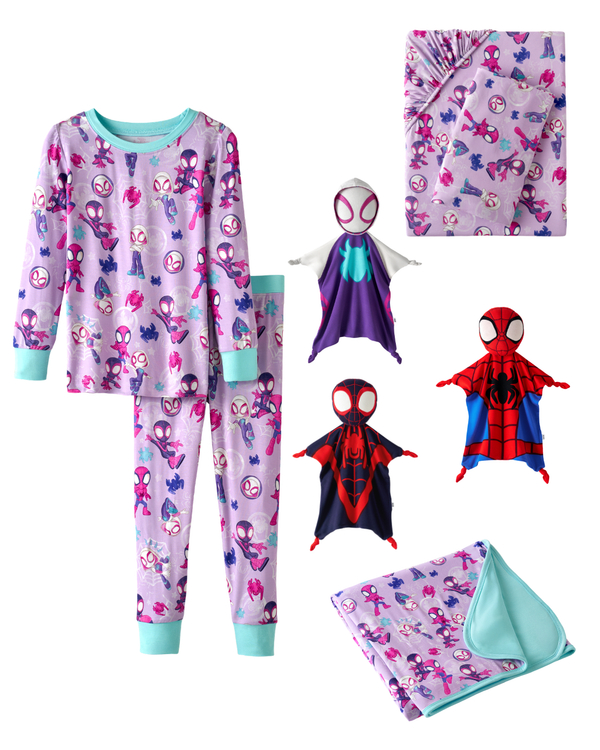 Purple Tiny Webs Two-Piece Pajama Set snuggle set